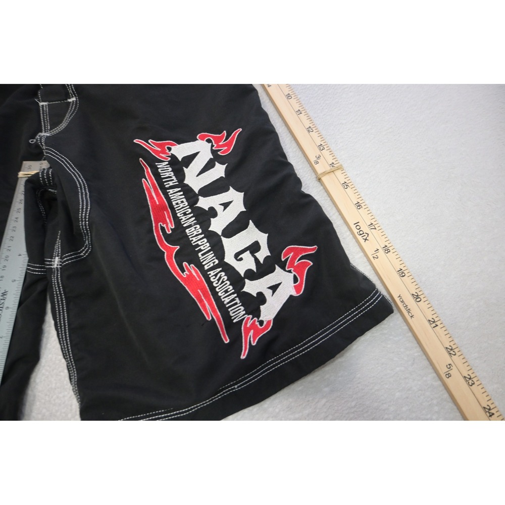 NAGA Grappling Shorts Mens 32 Black North American Grappling Association MMA BJJ